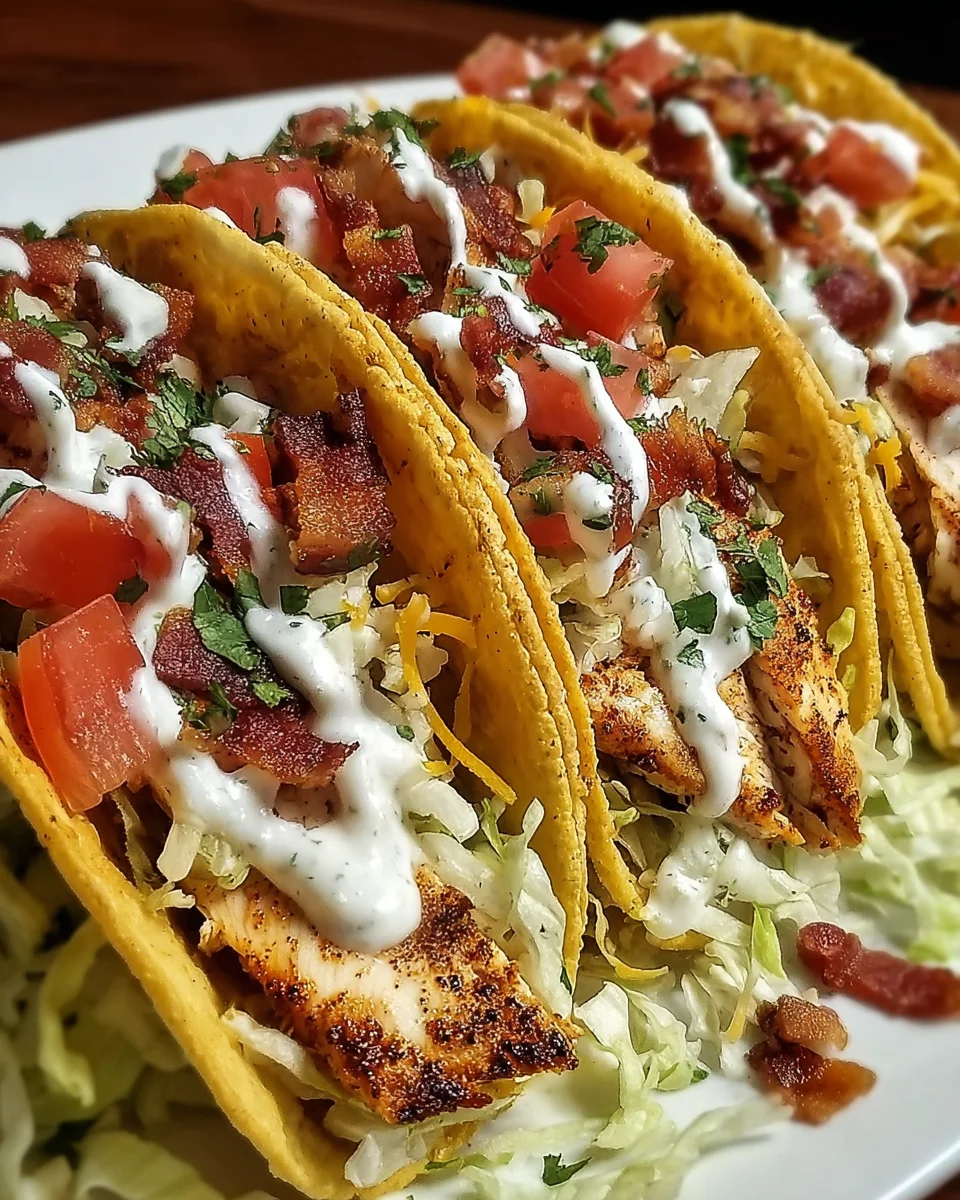 Chicken Bacon Ranch Tacos