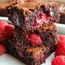 Raspberry Brownies Thick Fudgy