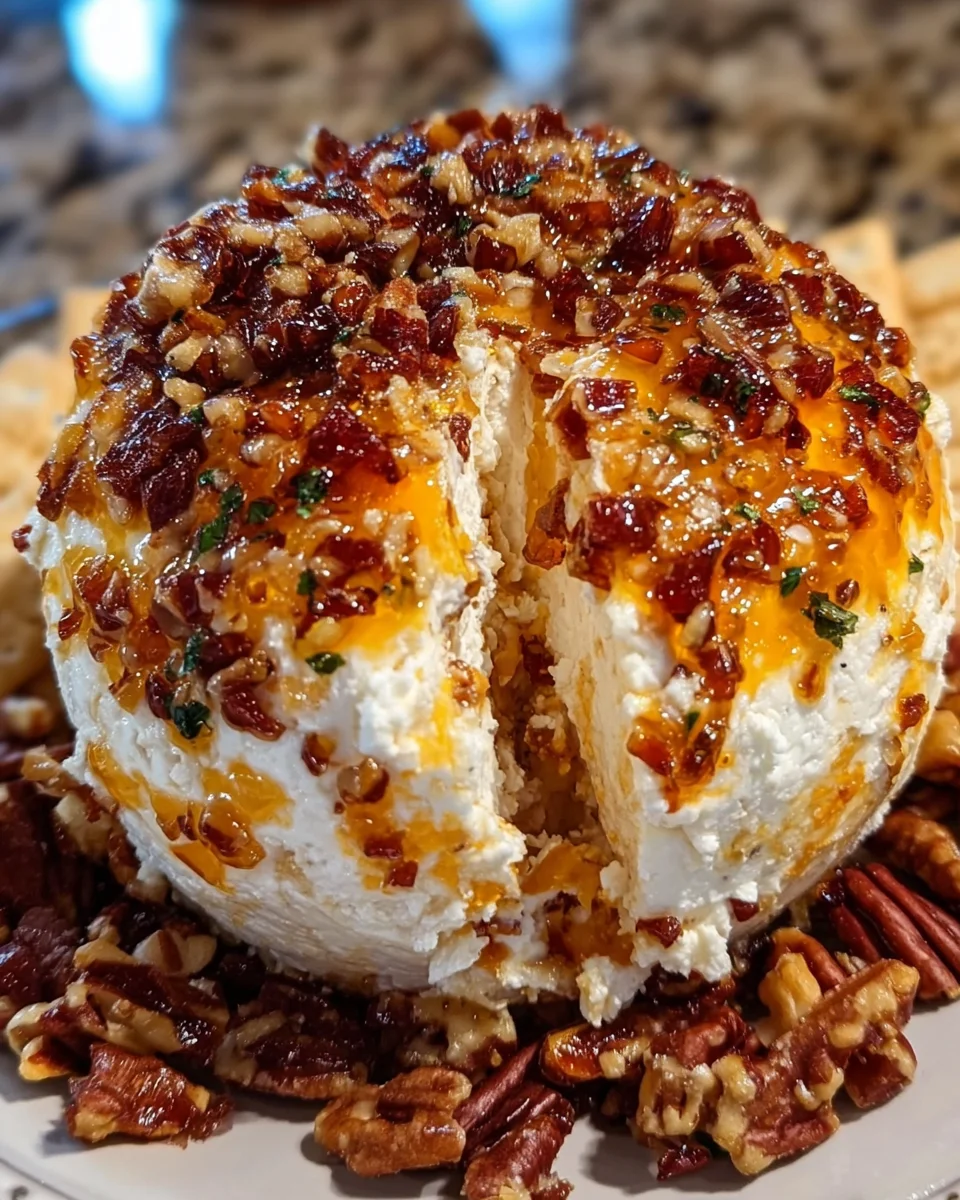 Sweet & Spicy Pepper Jelly Cheese Ball