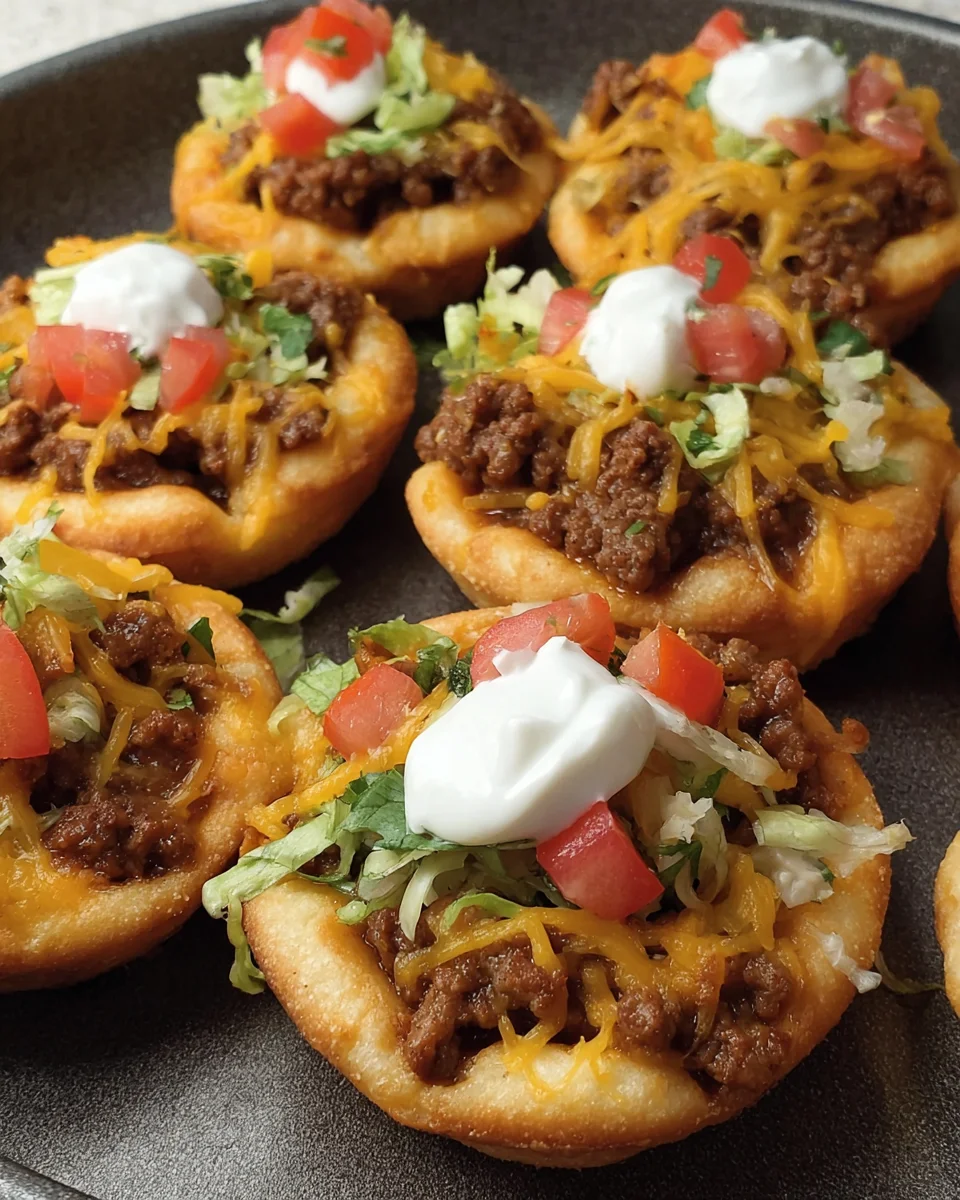 Cheesy Taco Cups Snack Bake