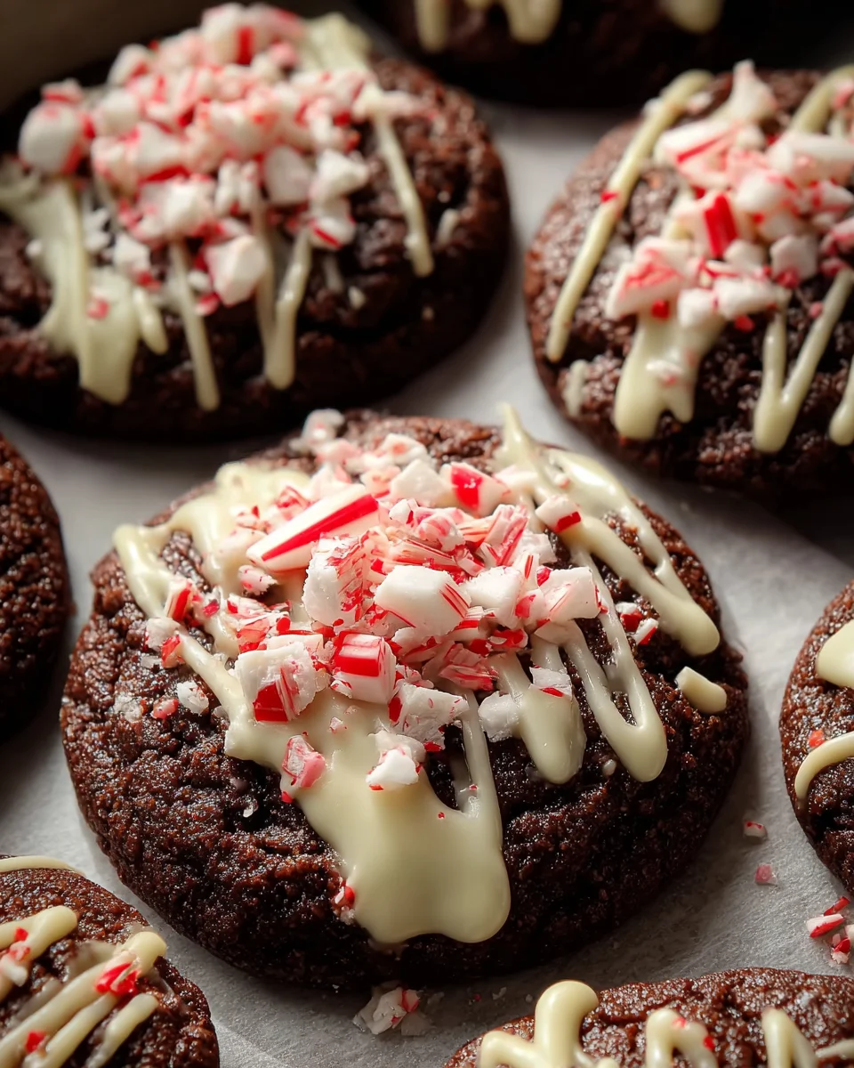 Chocolate Peppermint Bark Cookies