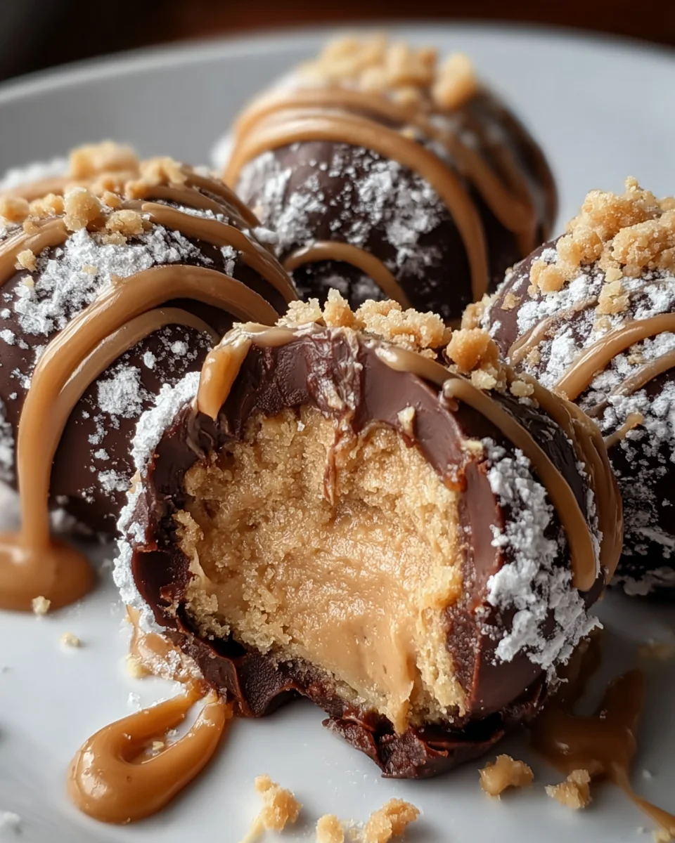 Chocolate Peanut Butter Snowballs