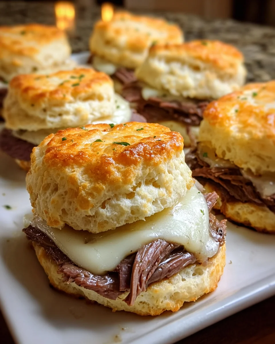 Baked French Dip Biscuits