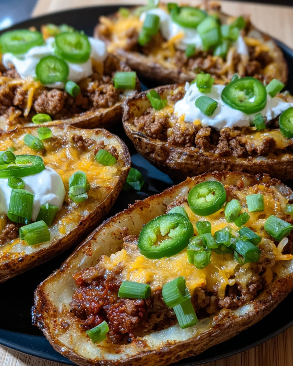 Crispy Chili Loaded Potato Skins