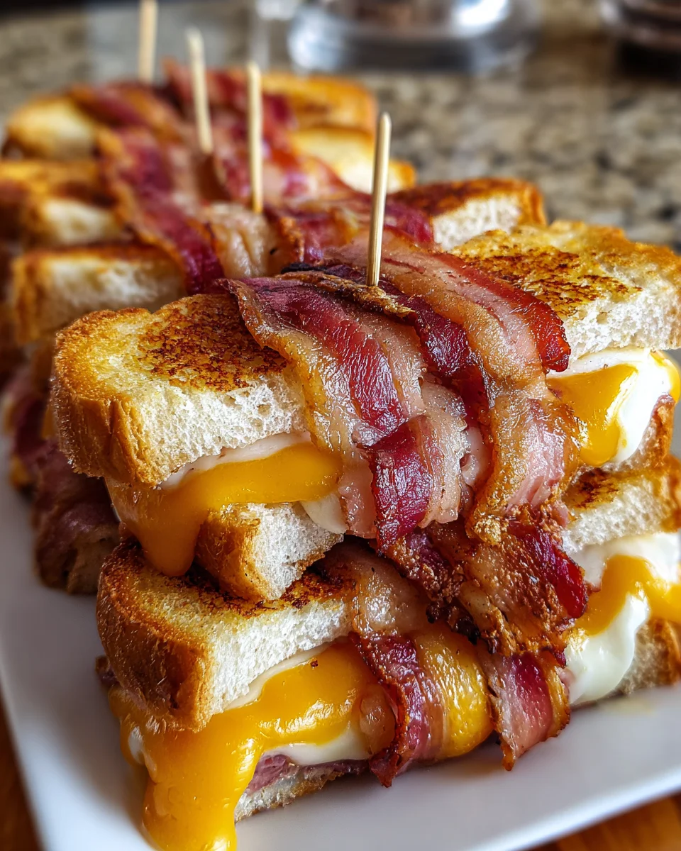 Bacon Wrapped Grilled Cheese Fingers