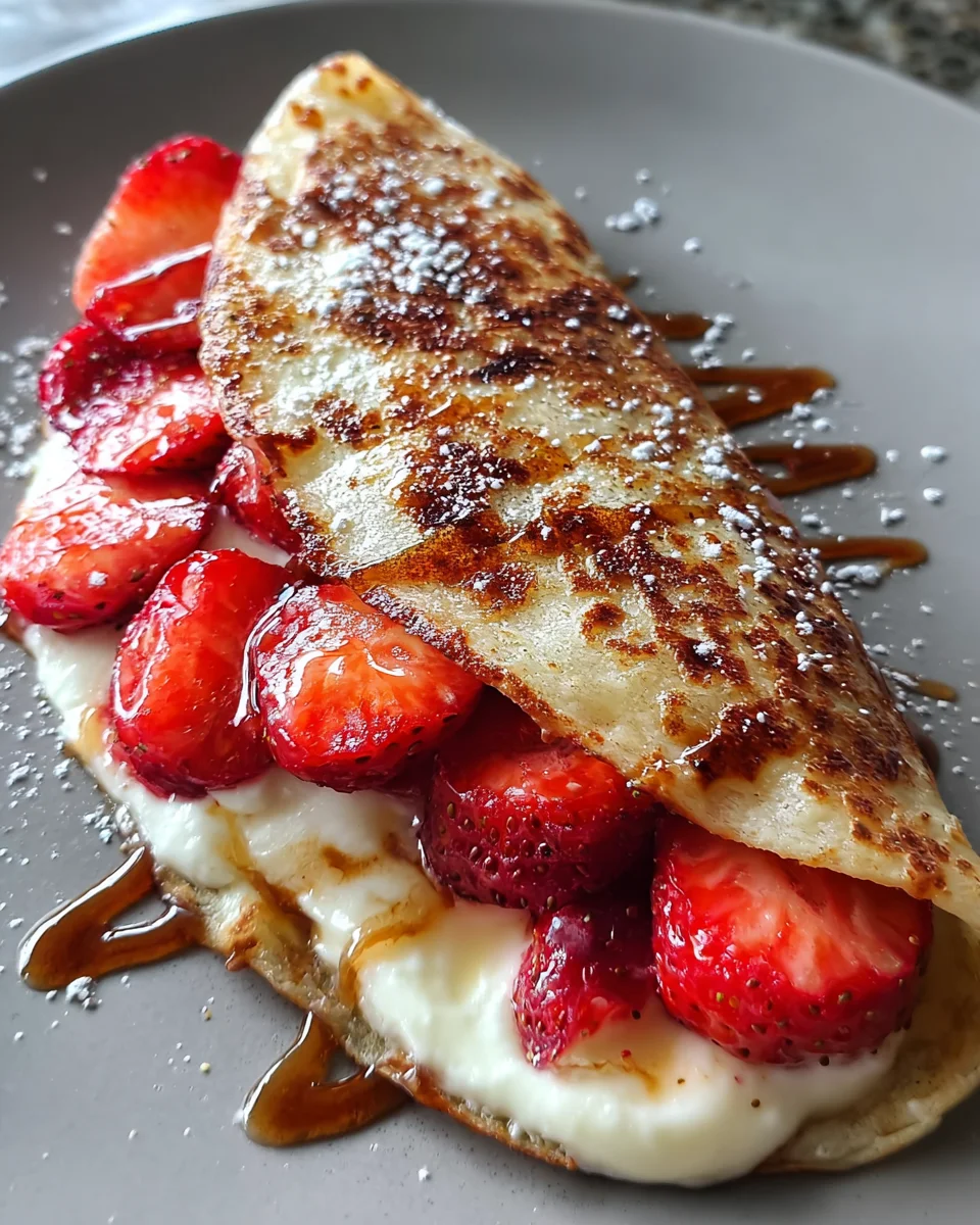 Strawberry Cheesecake Quesadilla Dessert