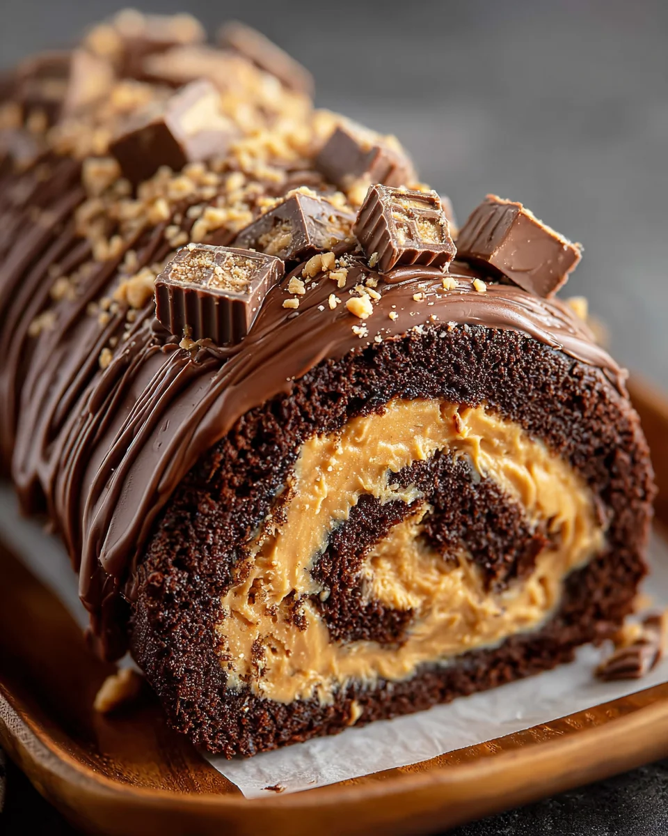 Peanut Butter Cup Chocolate Roll