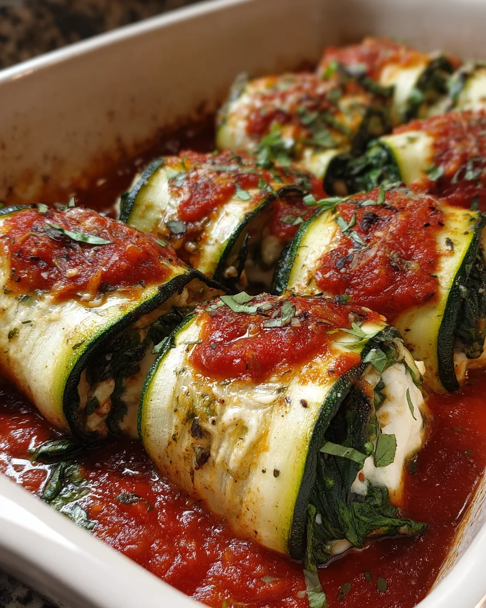 Vegan Zucchini Spinach Rollatini