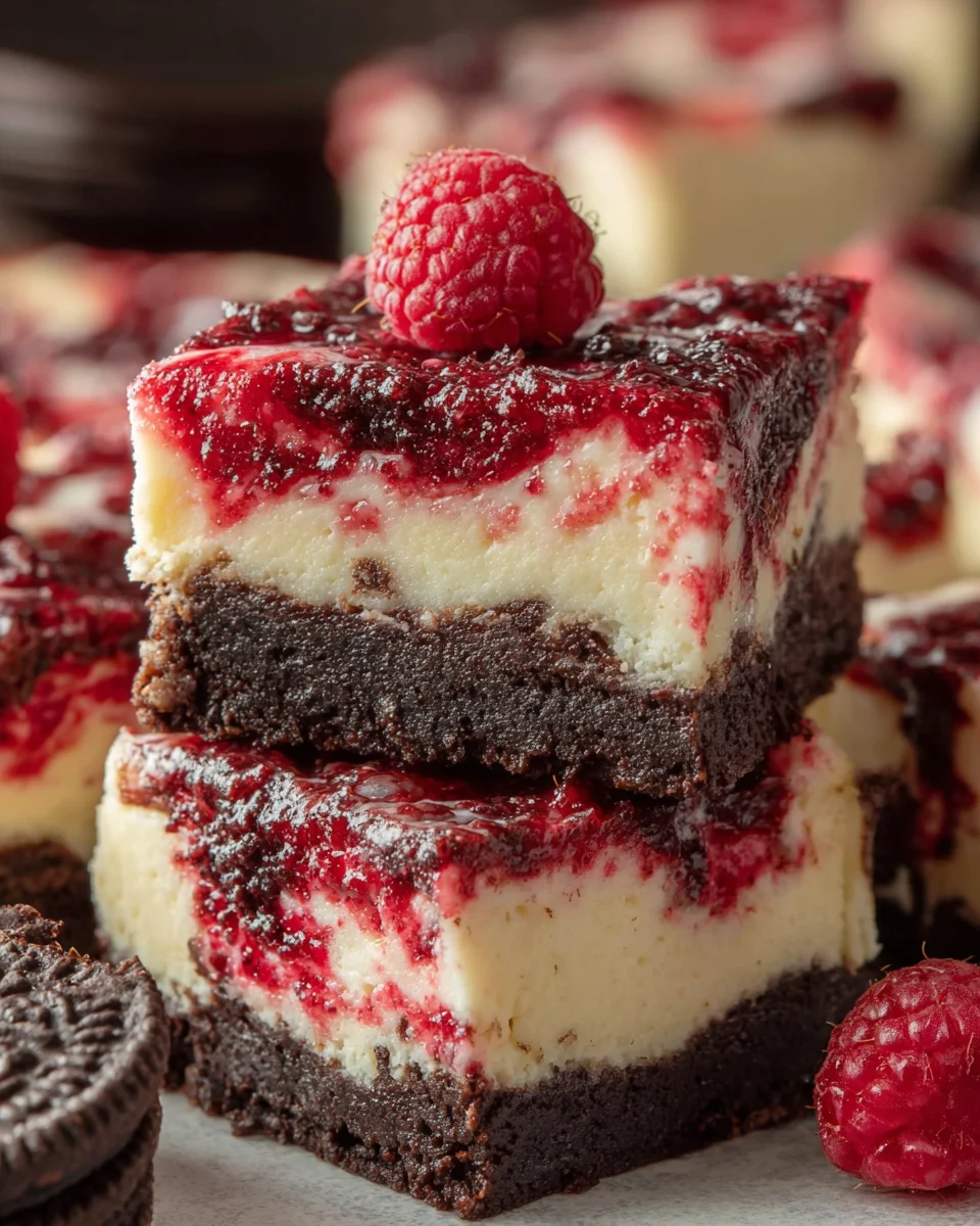 White Chocolate Raspberry Cheesecake Bars