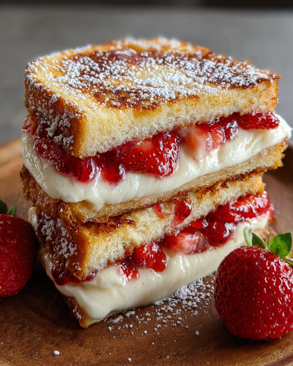 Fried Strawberry Cheesecake Sandwiches