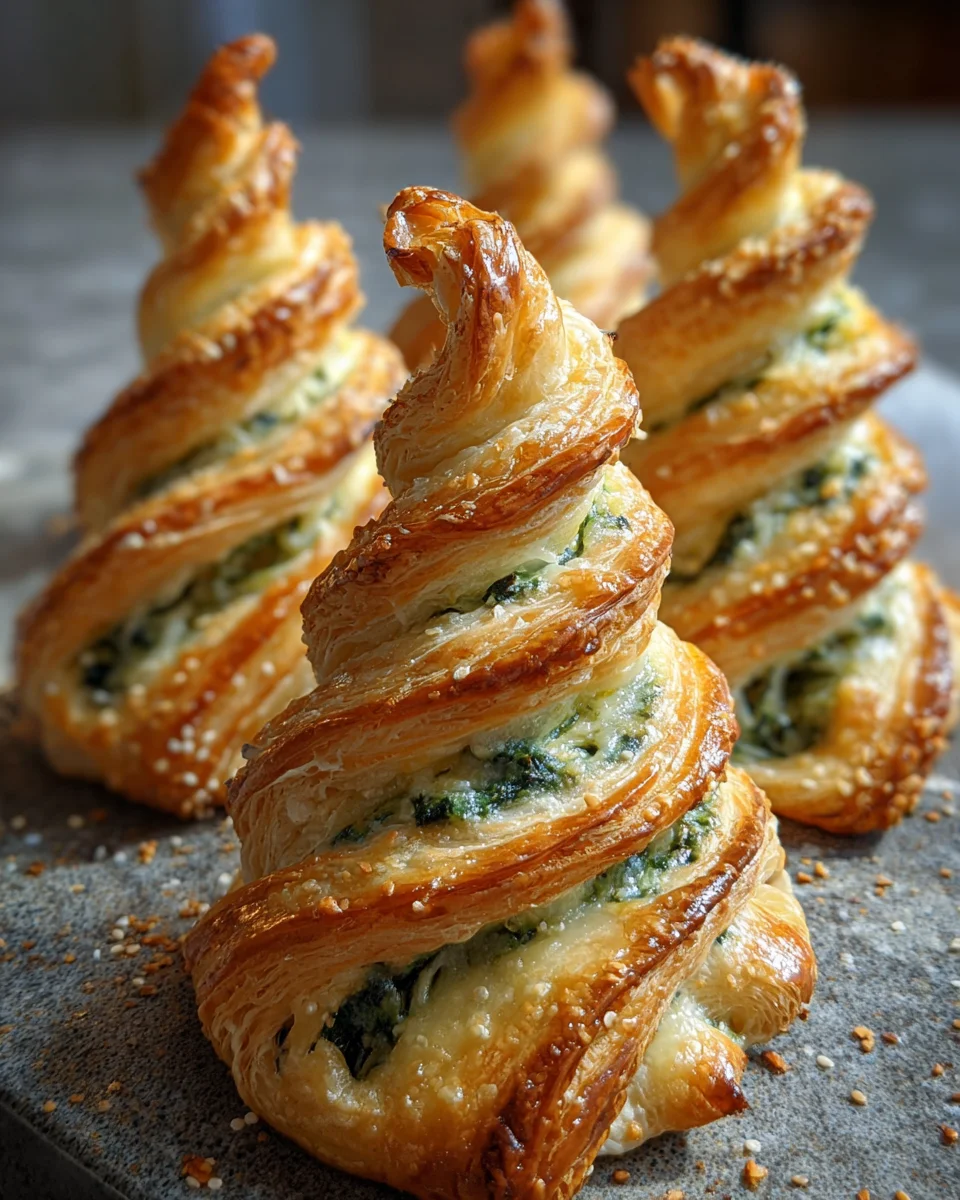 Spinach Puff Pastry Trees
