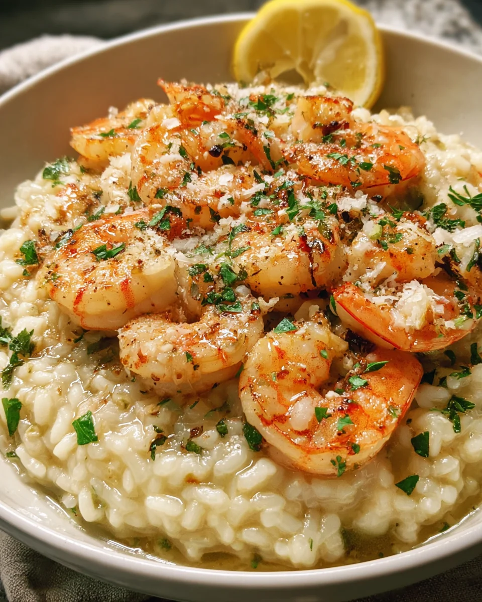 Lemon Garlic Shrimp Risotto