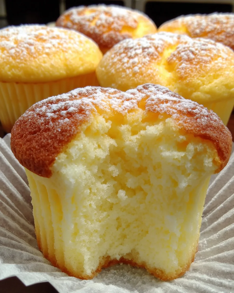 Fluffy Japanese Cotton Cheesecake Cupcakes