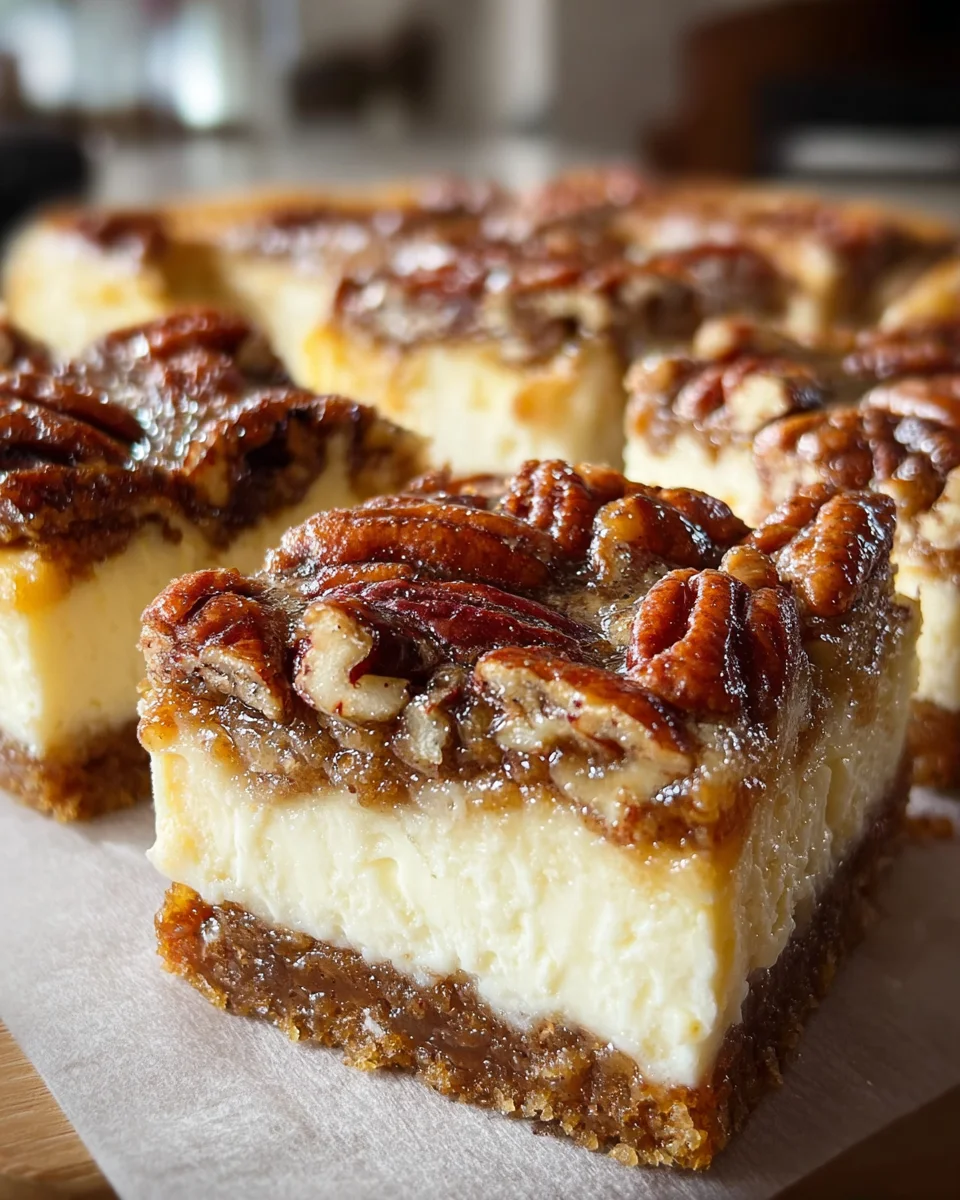 Pecan Pie Cheesecake Bars