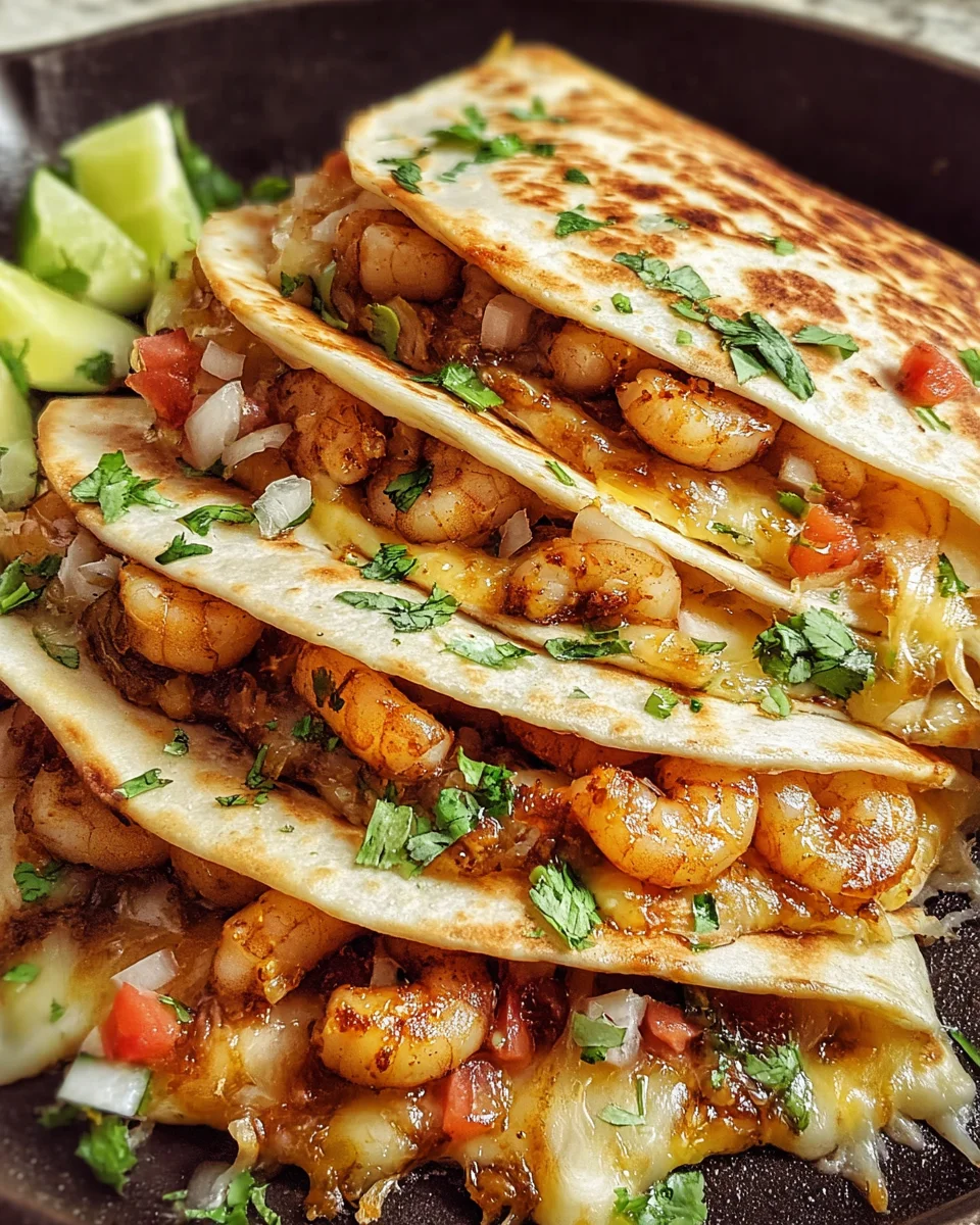 Shrimp Quesadilla with Melty Cheese