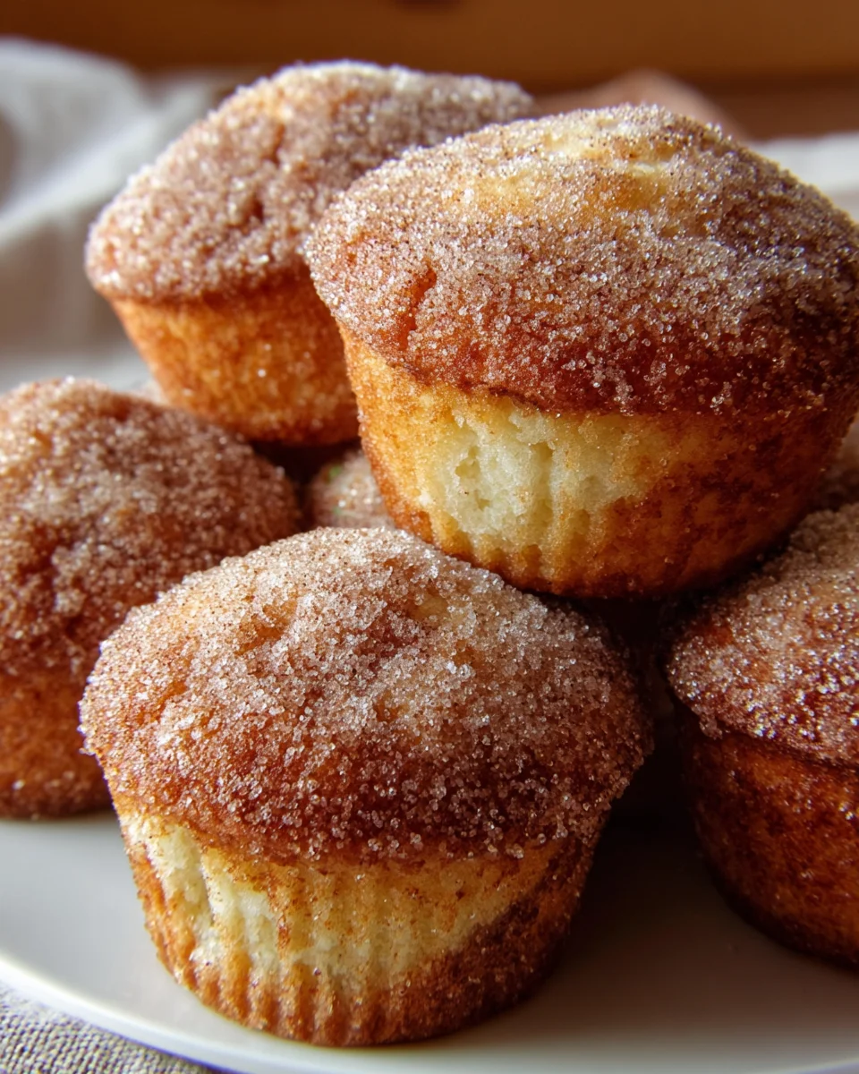 Fluffy Cinnamon Sugar Donut Muffins