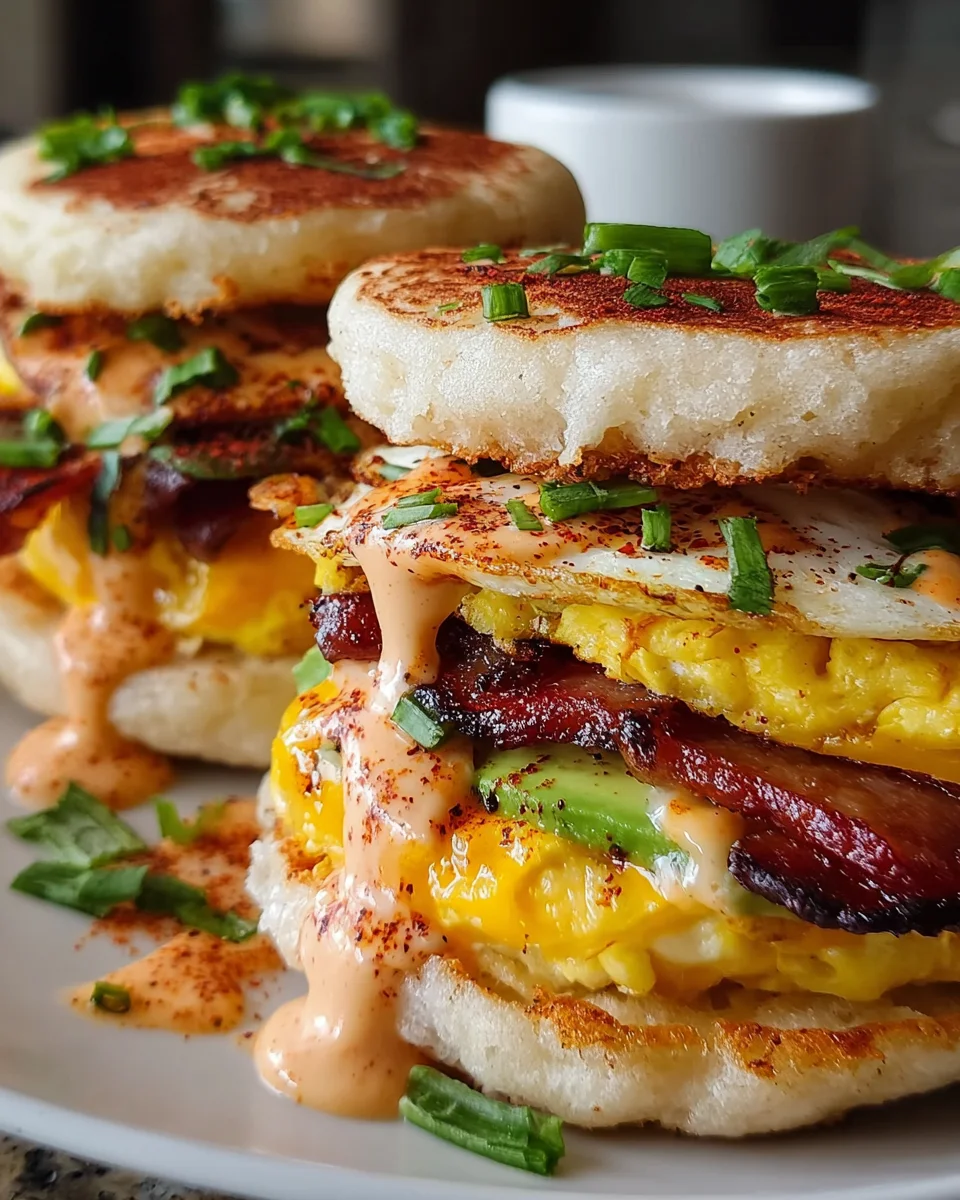 Spicy Chipotle Egg Breakfast Sandwiches