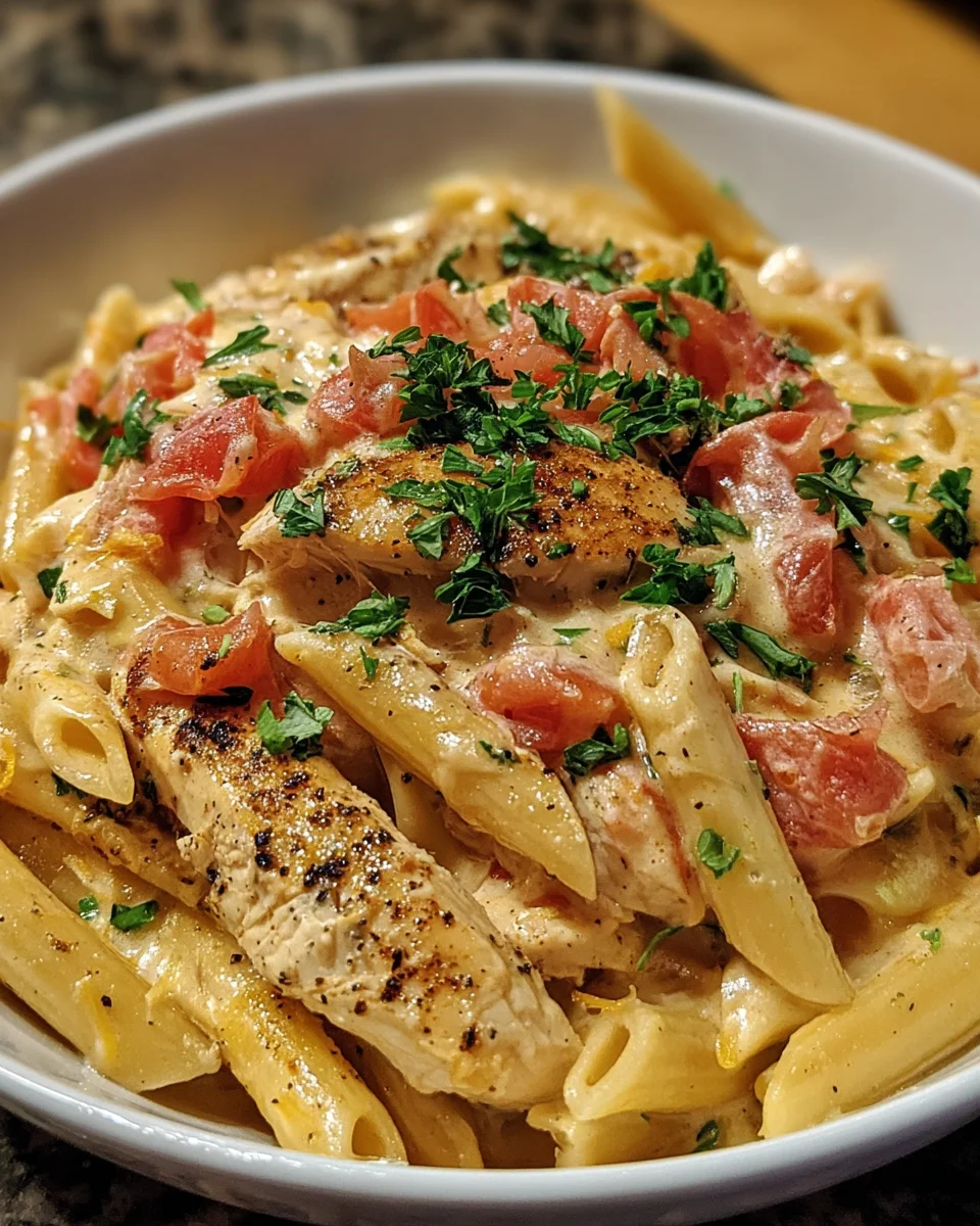 Slow Cooker Cheesy Chicken Penne