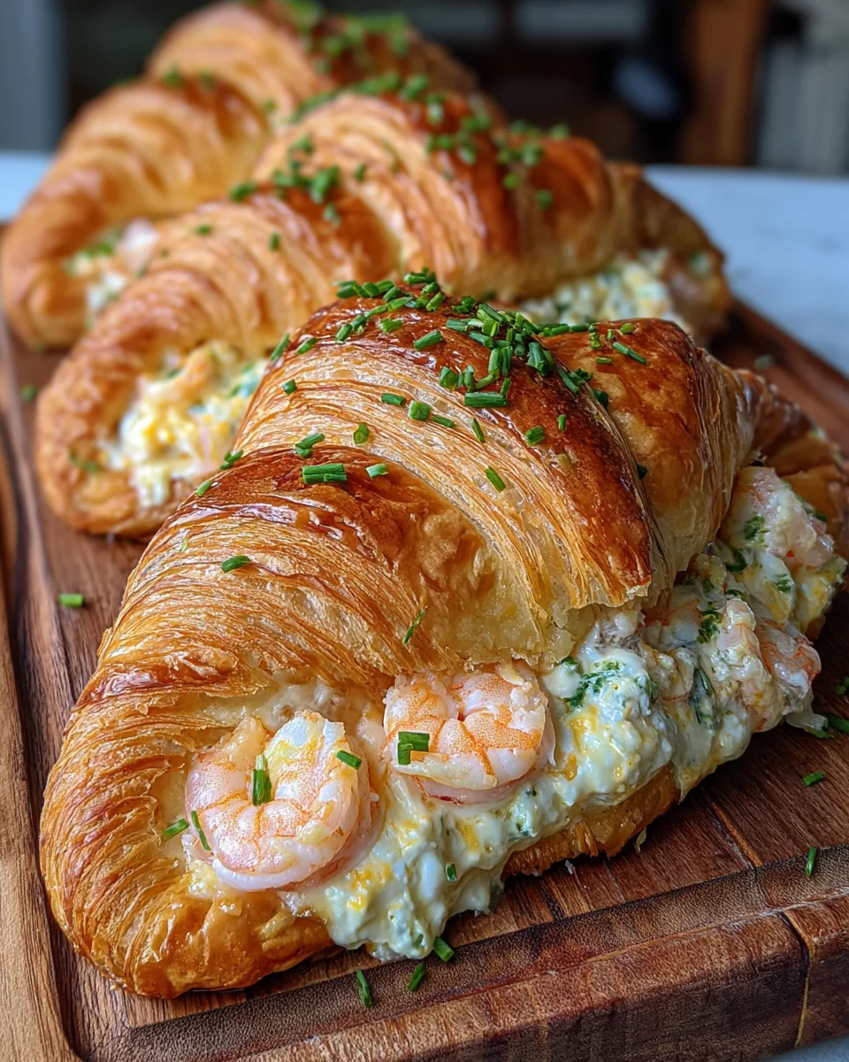 Buttery Shrimp Stuffed Croissants
