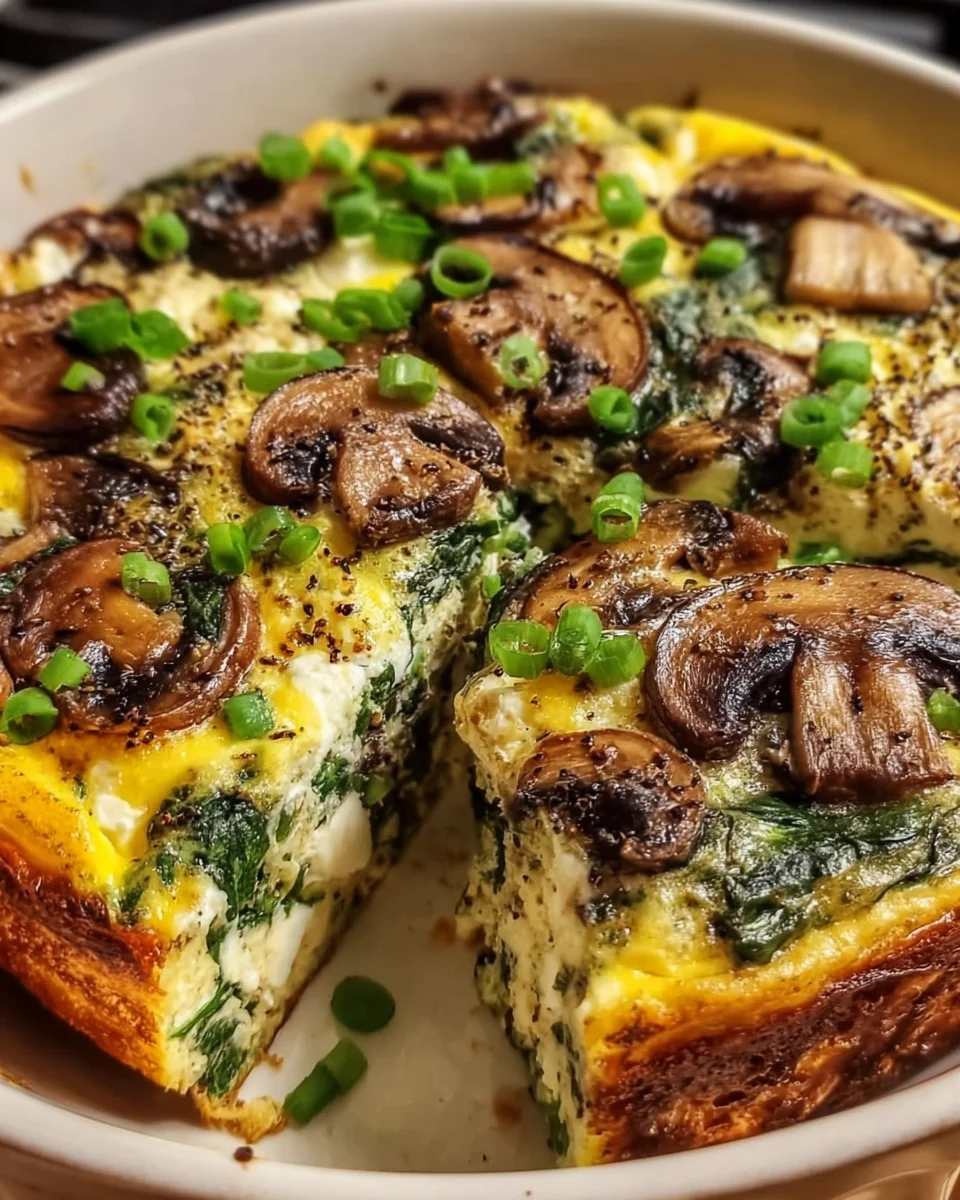 Spinach Mushroom Breakfast Casserole