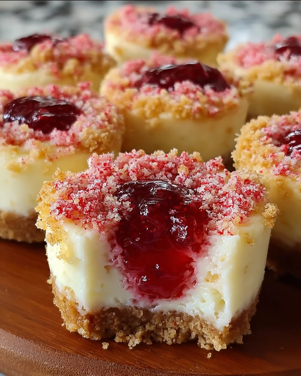 Strawberry Crunch Cheesecake Bites