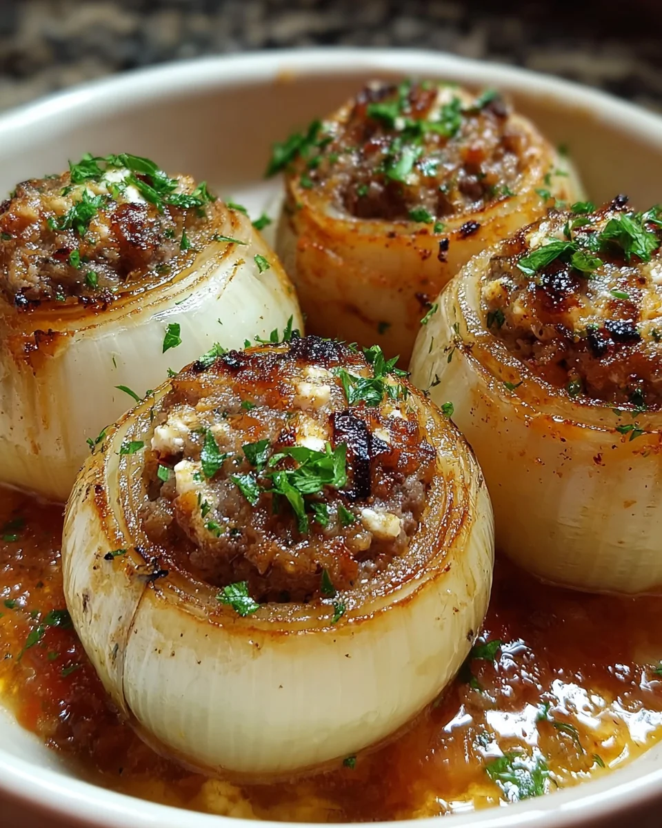 Greek Stuffed Onions