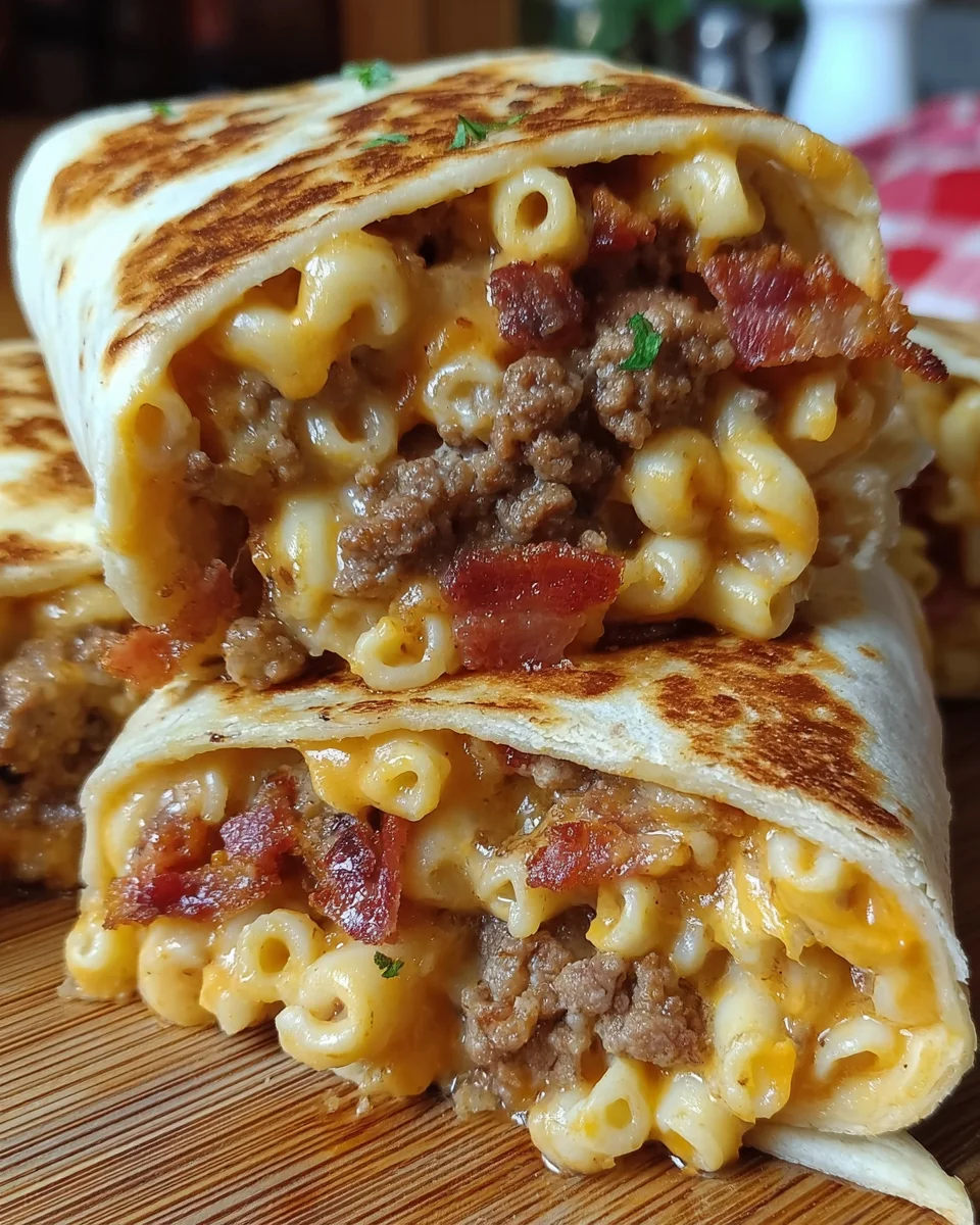 Mac Cheese Bacon Burger Rolls