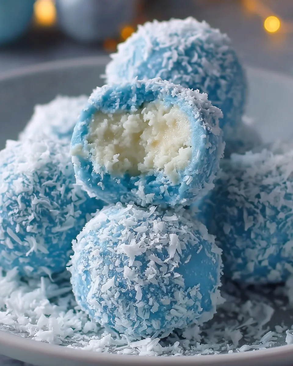 Easy Blue Christmas Truffles