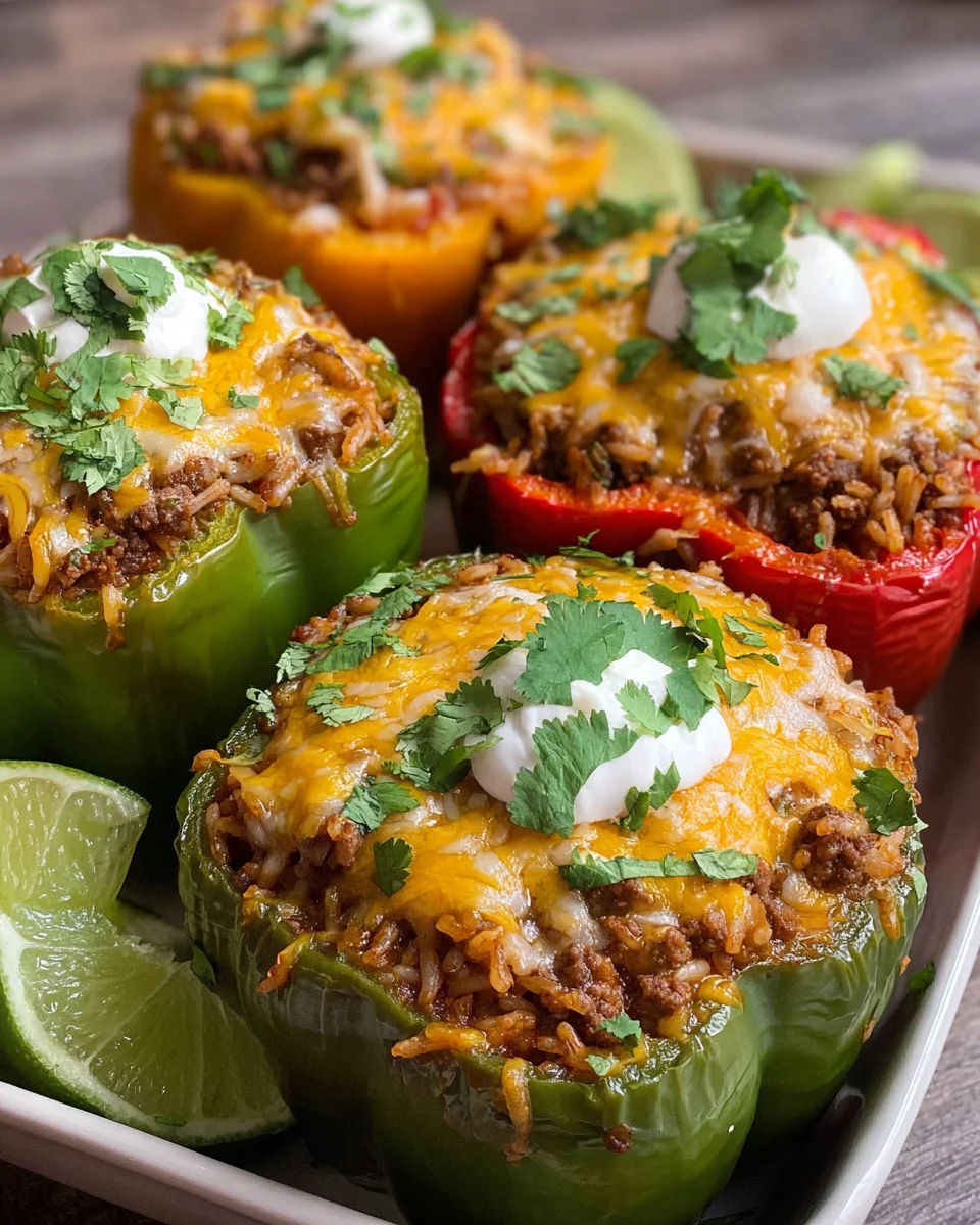 Cheesy Taco Stuffed Peppers