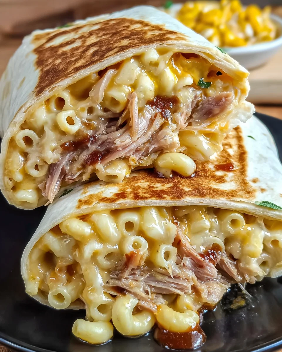 Pulled Pork Mac & Cheese Wraps