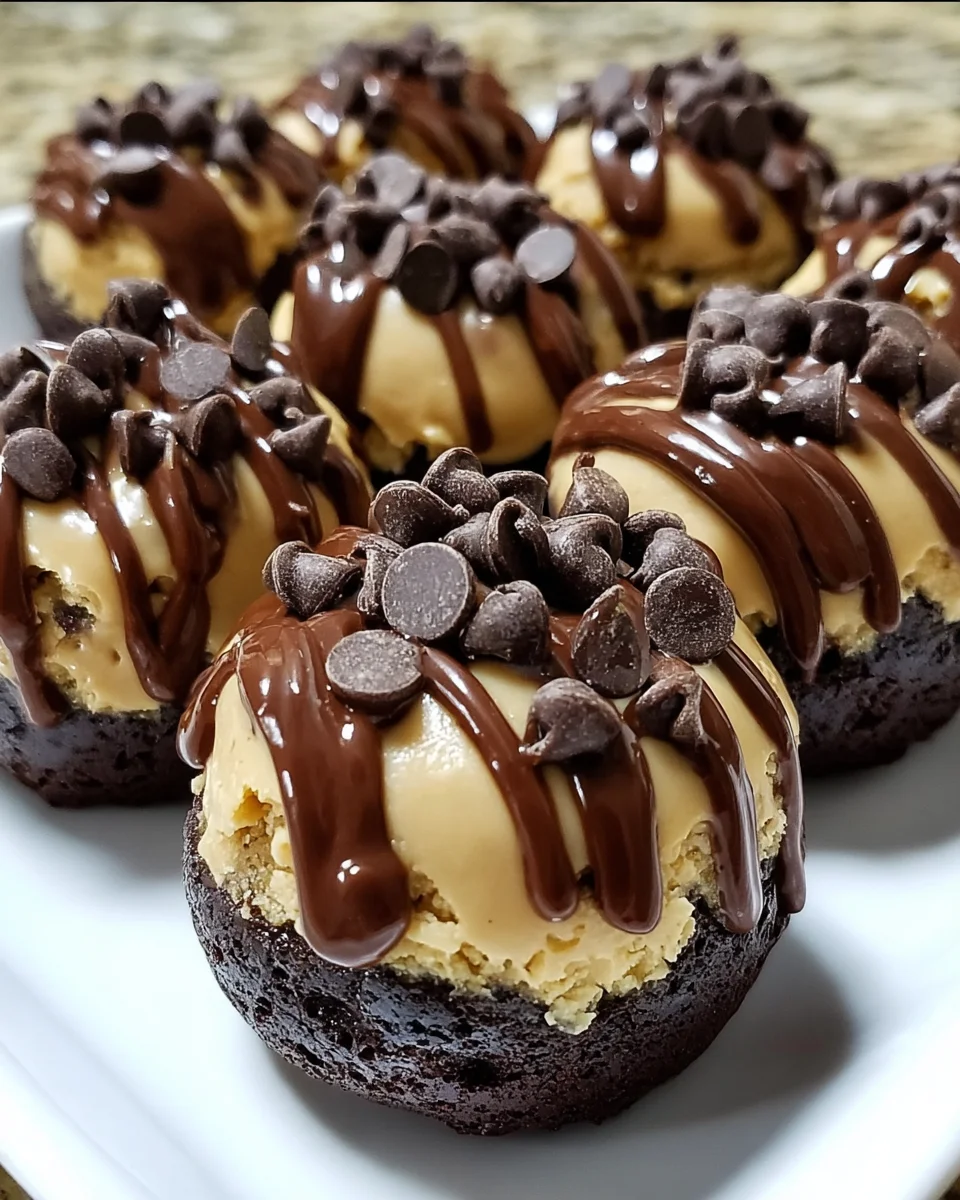 Chocolate Chip Cookie Dough Brownie Bites