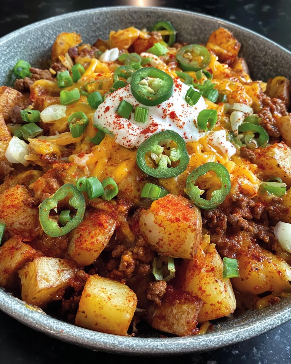 Chili Cheese Potato Skillet