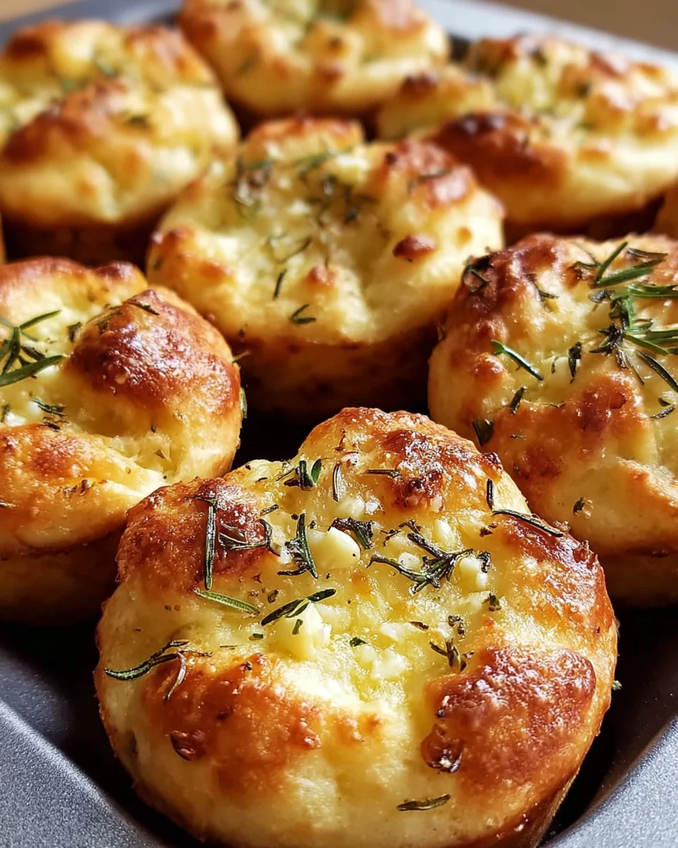 Garlic & Rosemary Focaccia Muffins