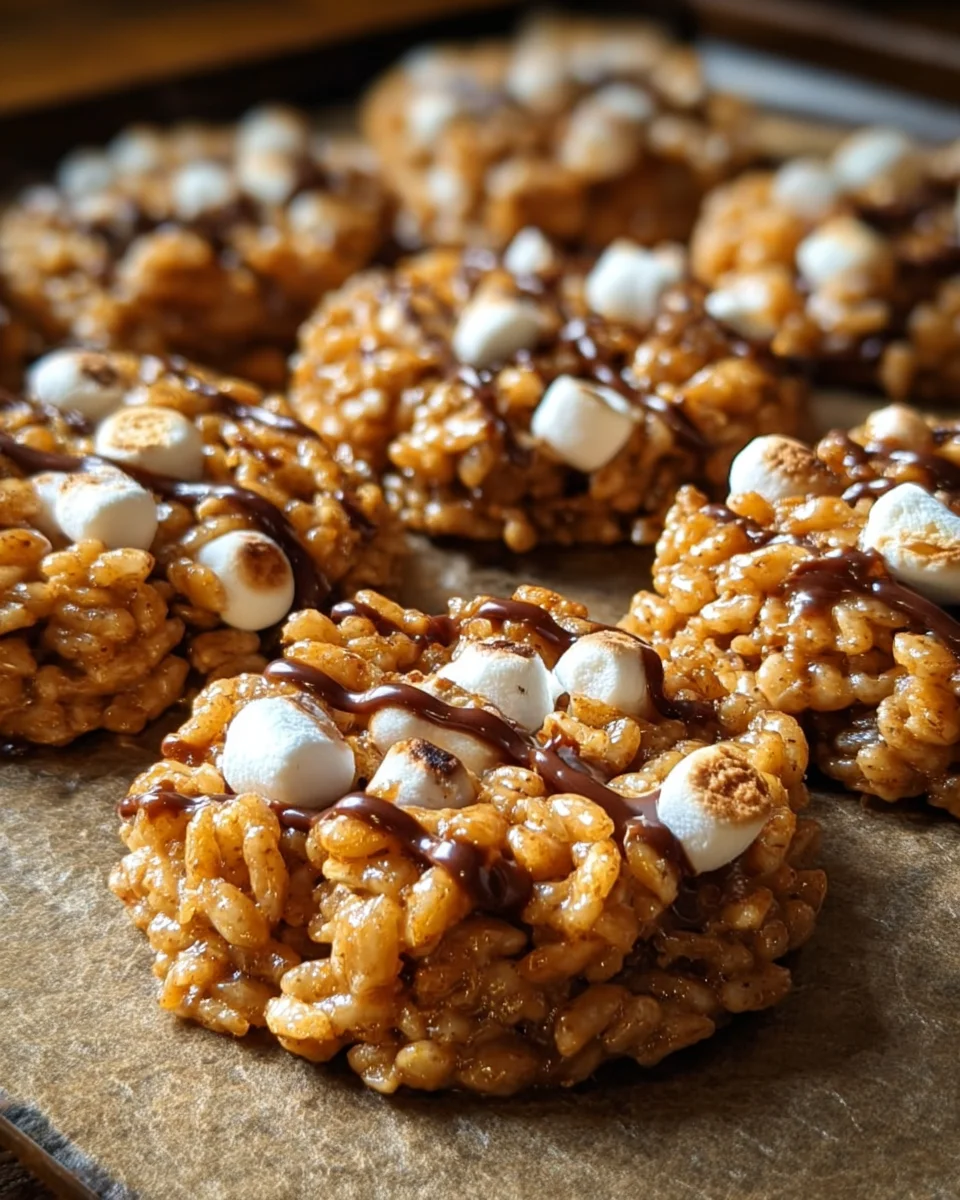 No-Bake Coffee Crunch Rice Krispie Cookies