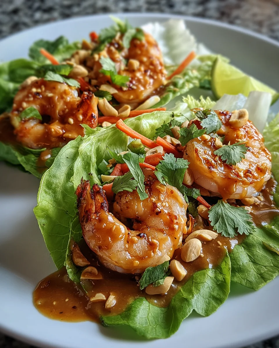 Shrimp Lettuce Wraps Peanut