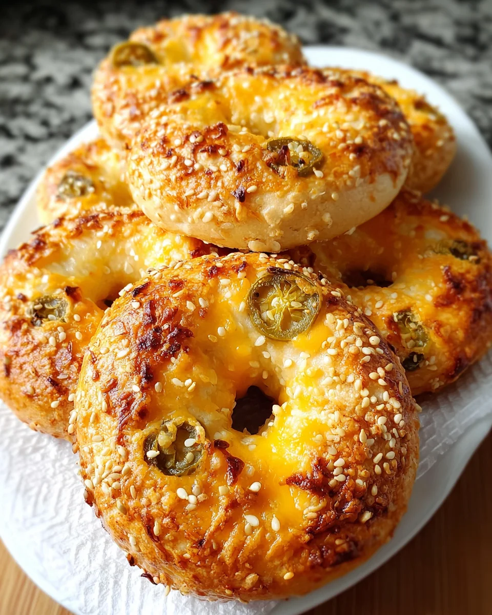 Spicy Jalapeño Cheddar Bagels
