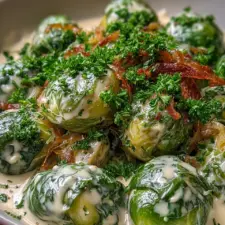 Brussels Sprouts Cream Cheese Sauce