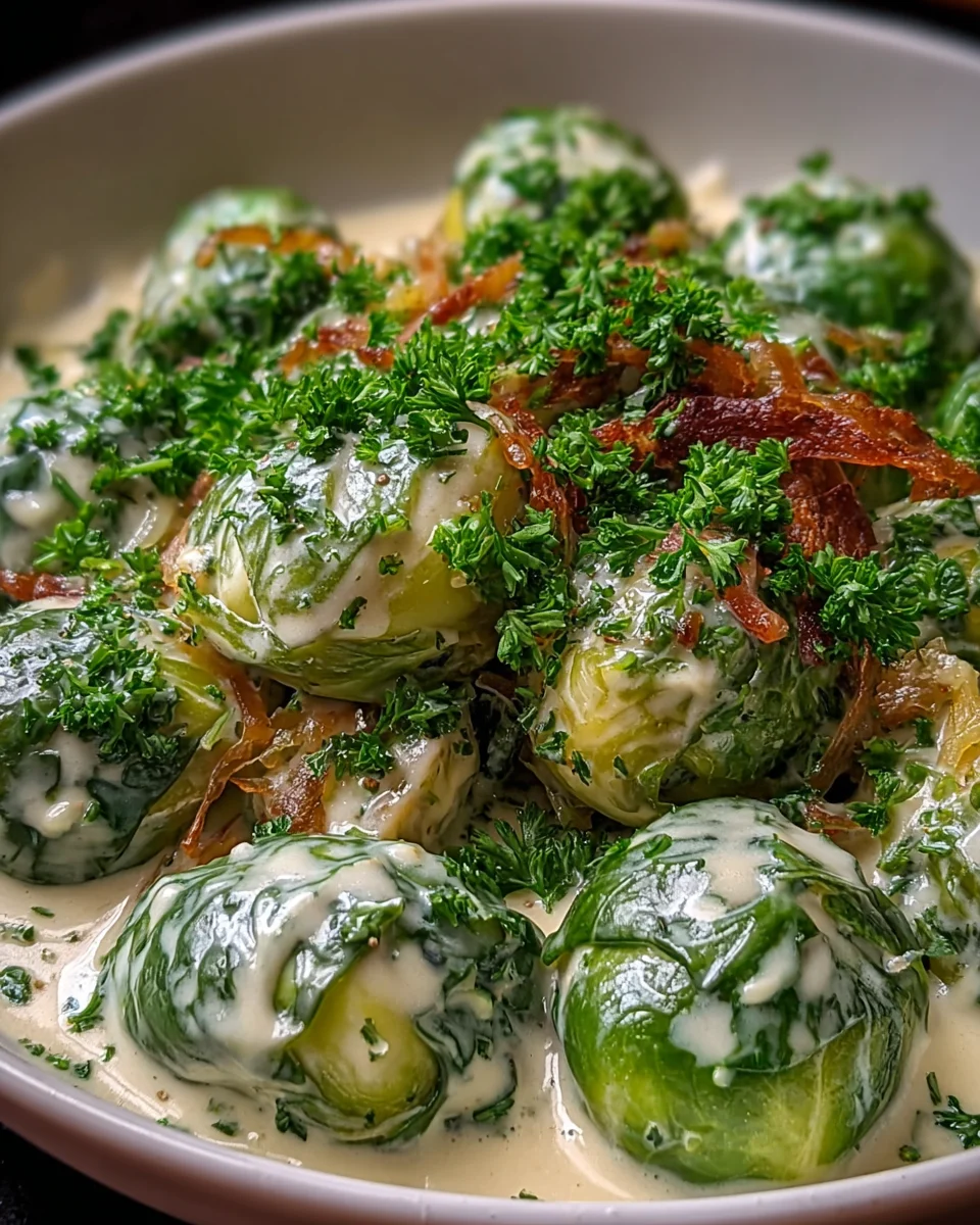 Brussels Sprouts Cream Cheese Sauce