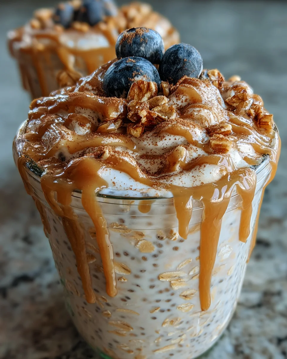 High-Protein Cinnamon Roll Overnight Oats