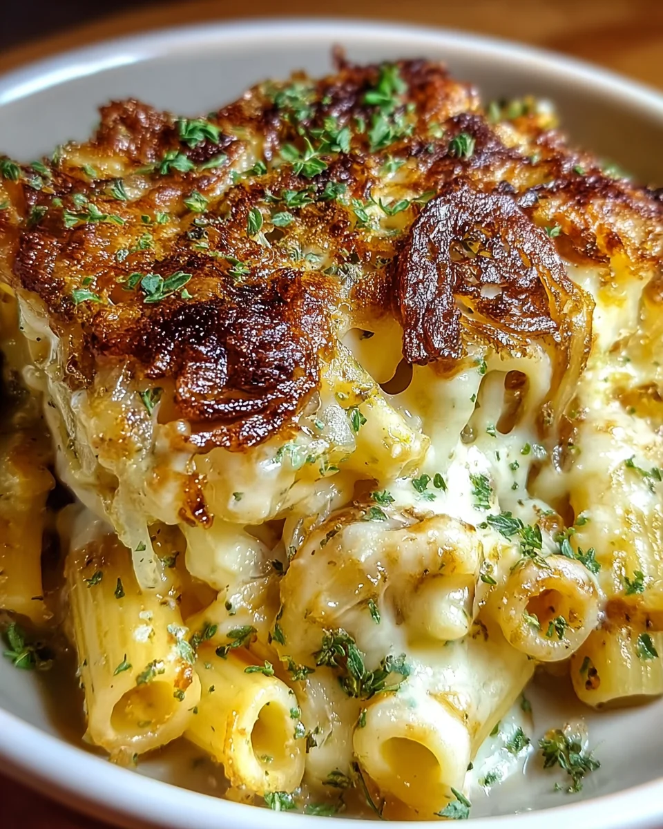 French Onion Pasta Bake