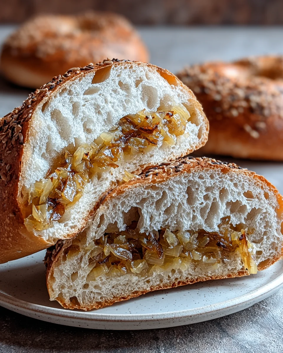 Sourdough Onion Bagels