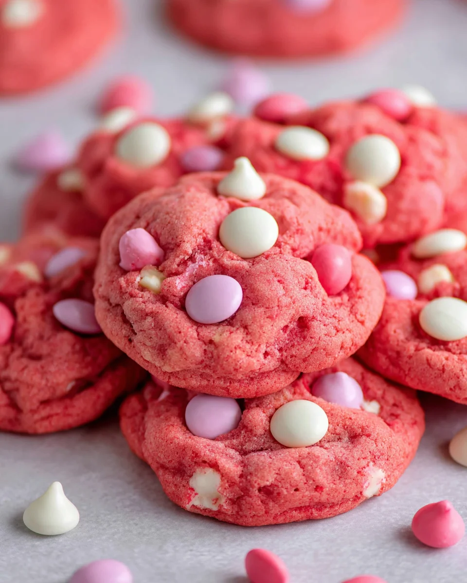 Strawberry Cake Mix Cookies