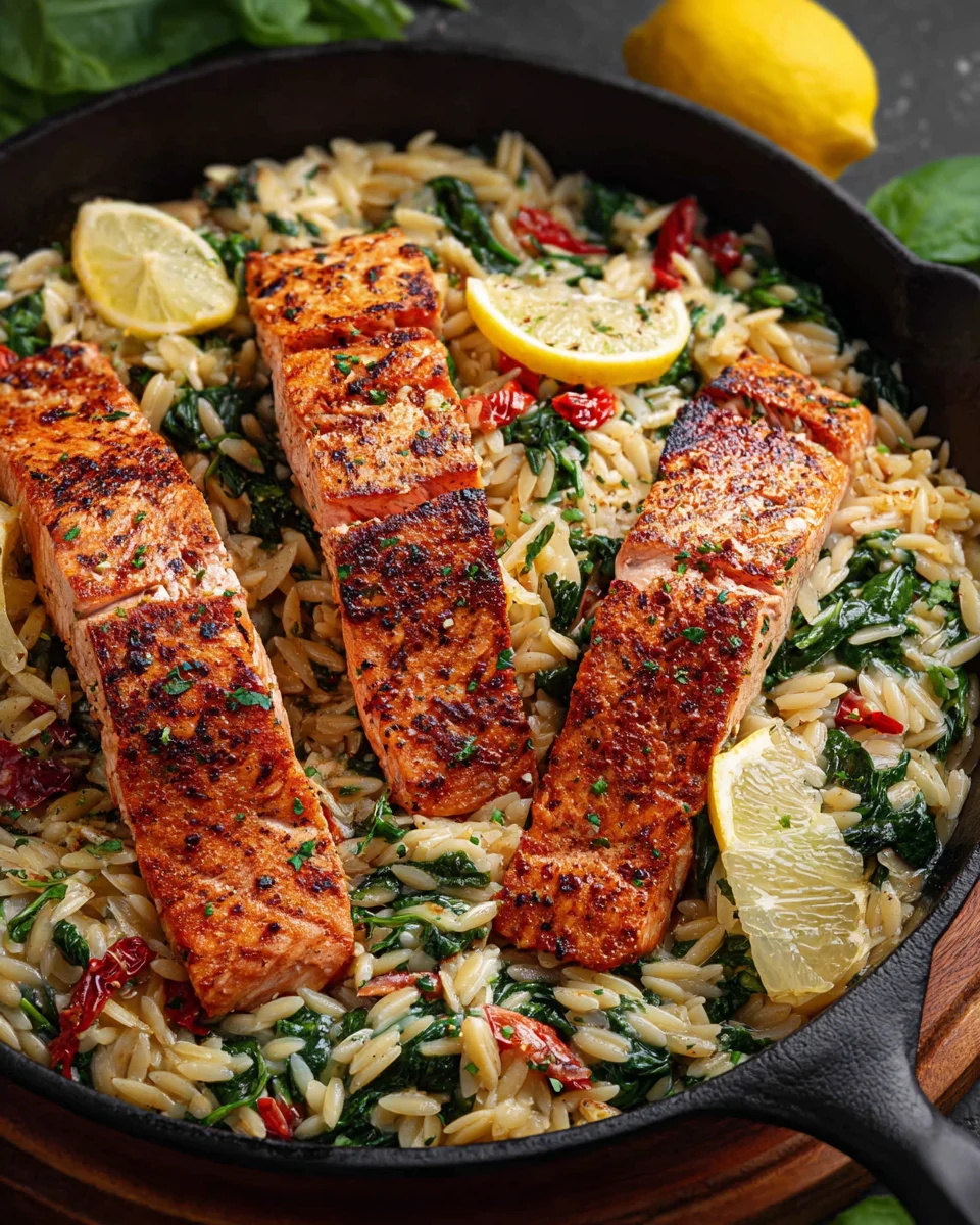 Salmon Orzo