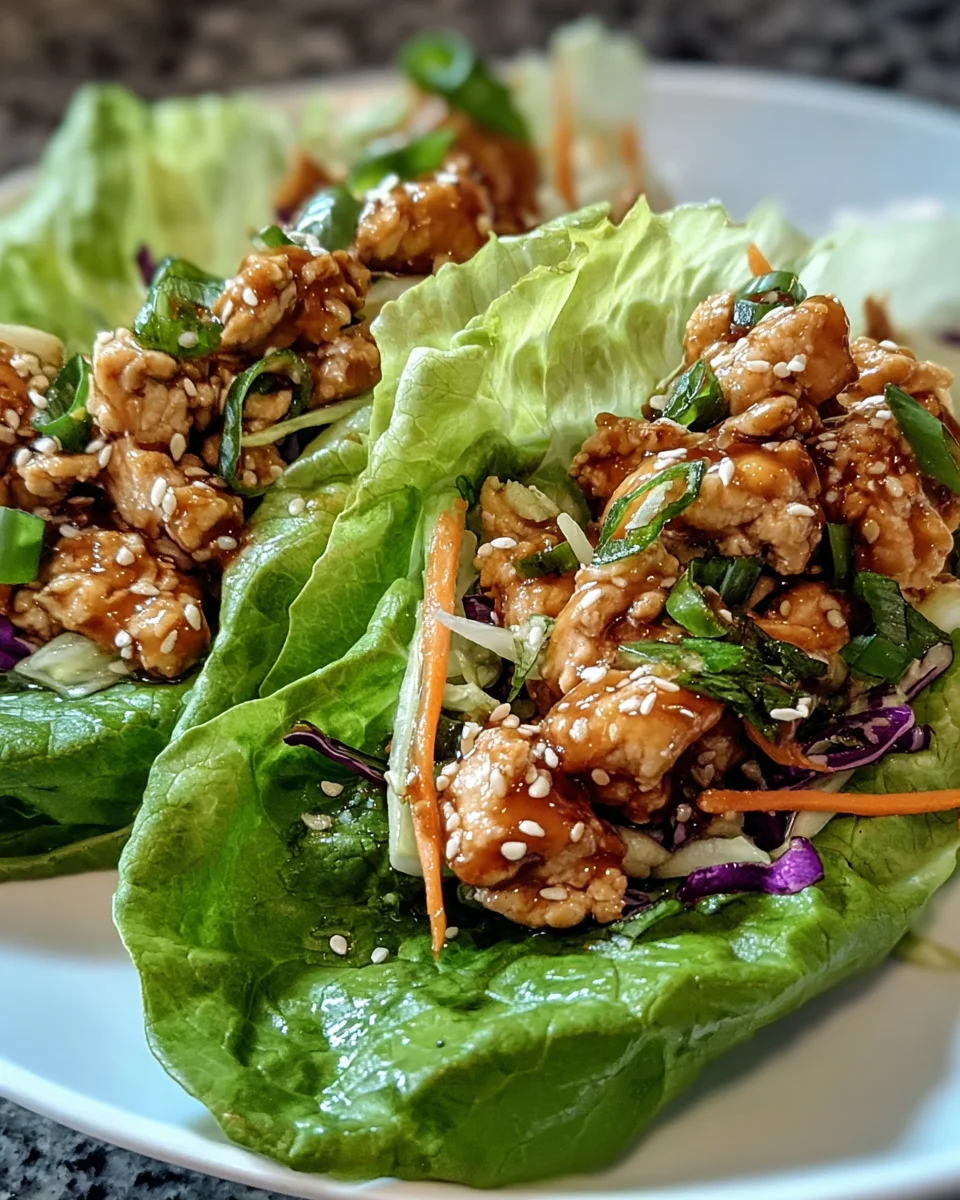 Potsticker Chicken Lettuce Boats