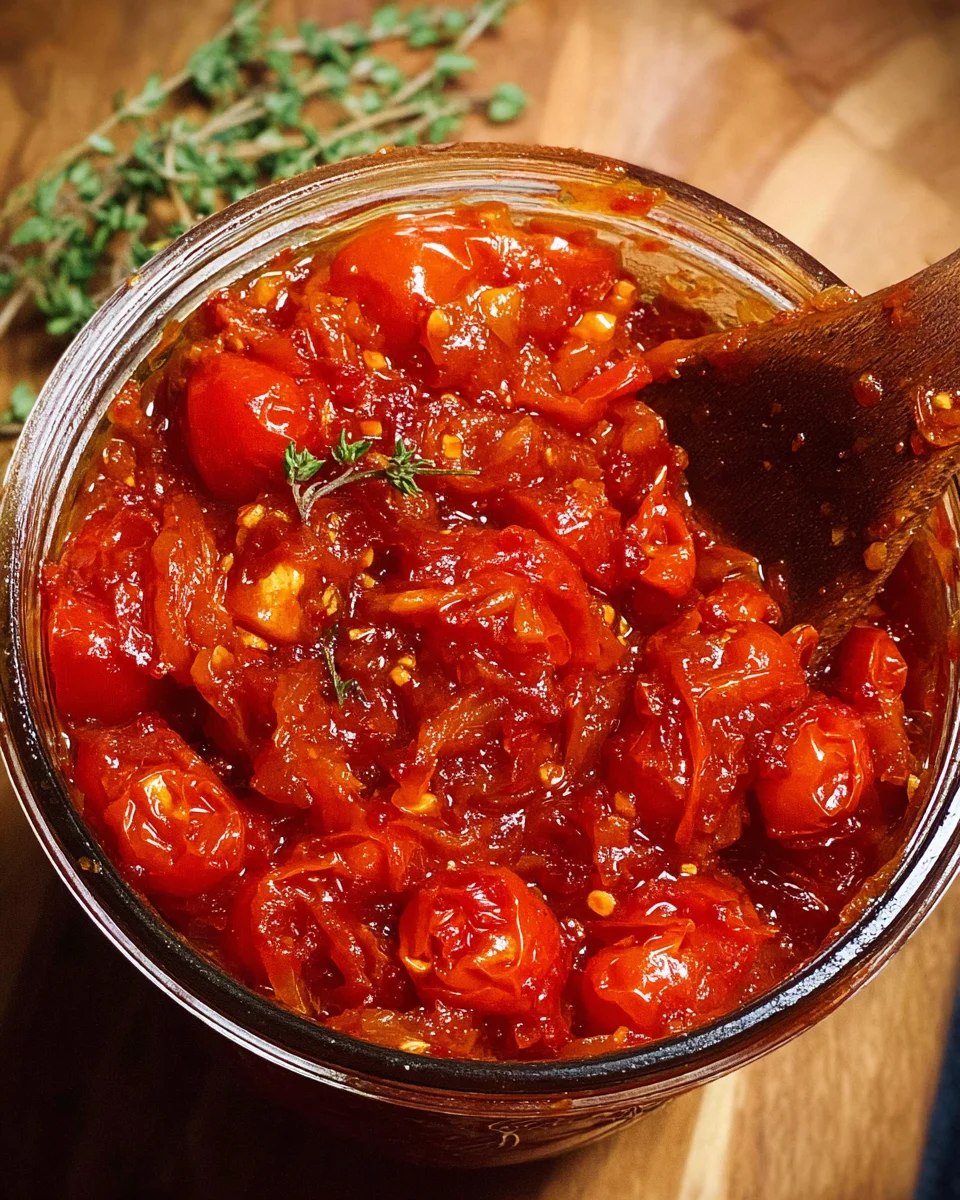 Sweet and Spicy Homemade Cherry Tomato Jam