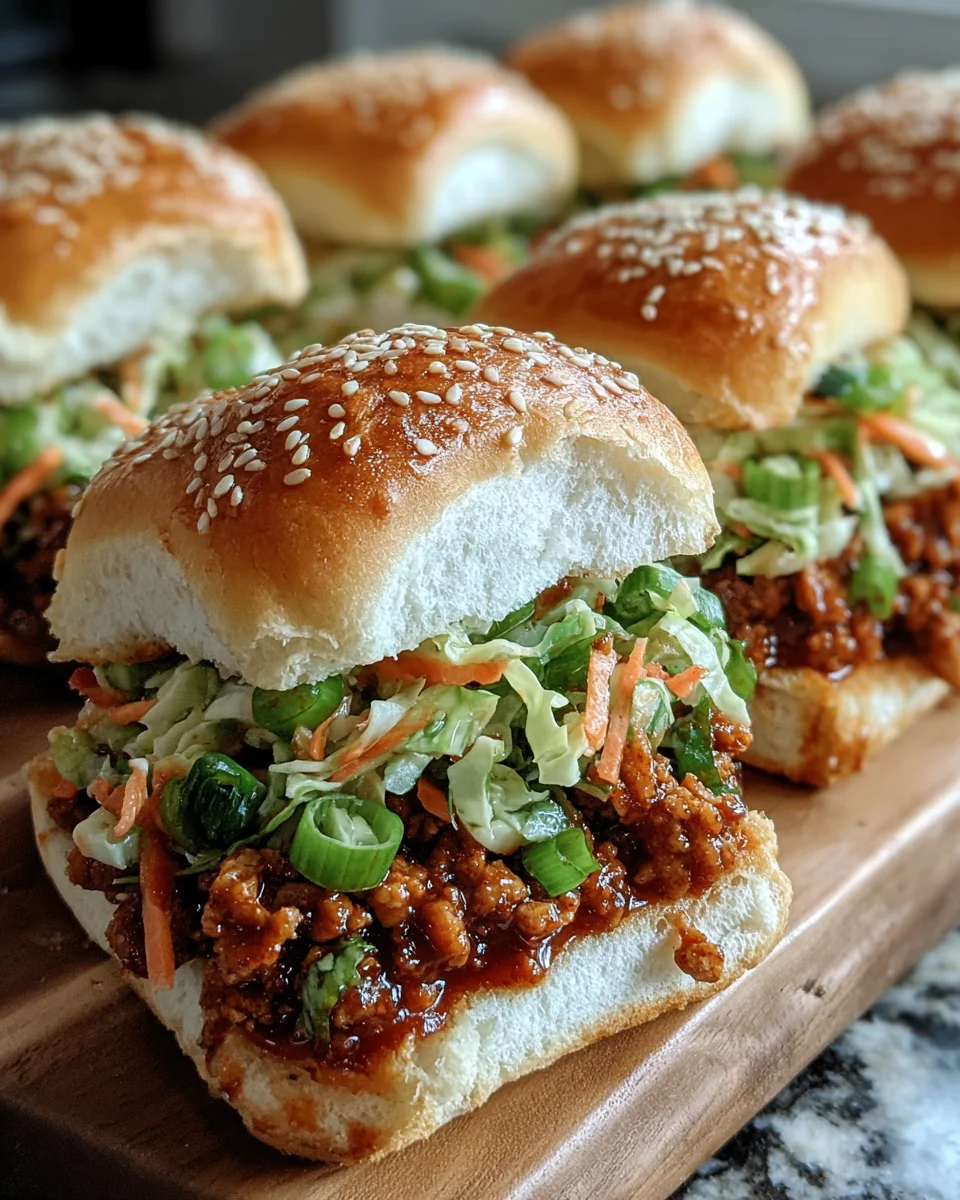 Korean Turkey Sloppy Joe Sliders