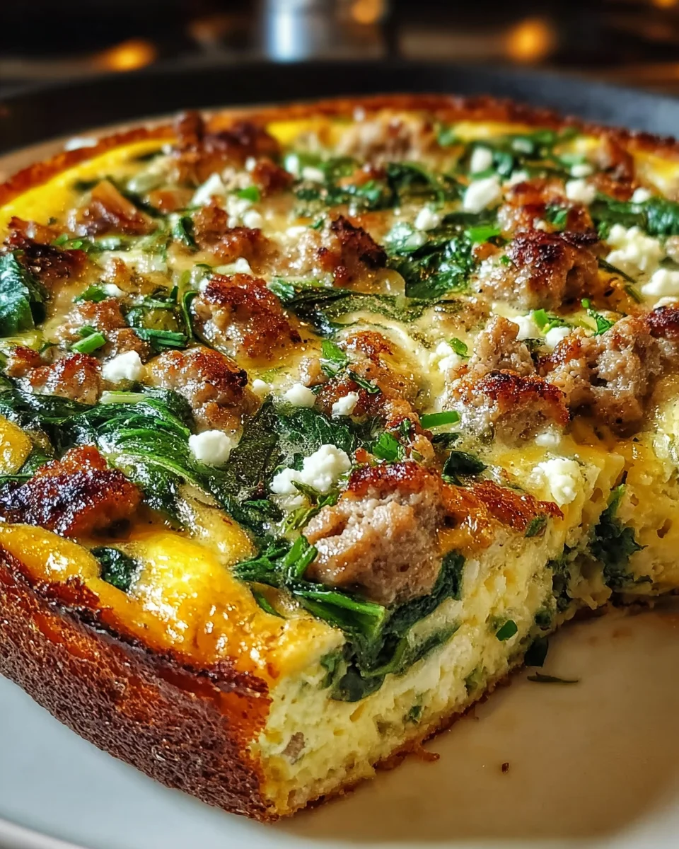 Keto Sausage Egg Spinach