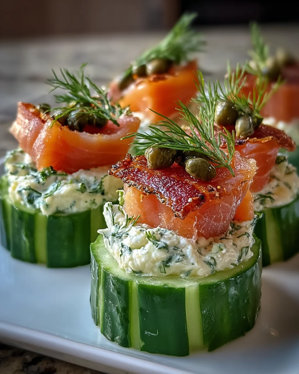 Keto Smoked Salmon Cucumber Bites