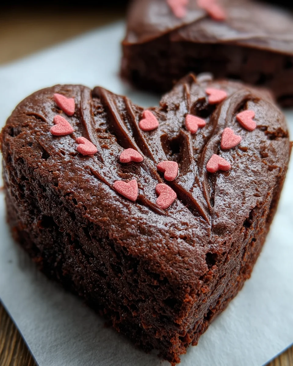 Heart Shaped Brownies Chocolate