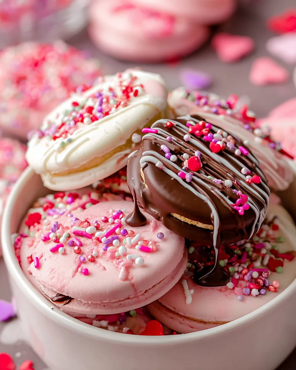 Valentine’s Chocolate Dipped Oreos